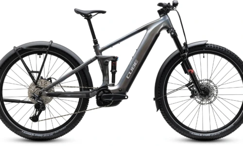 Bicicleta eléctrica Cube Stereo Hybrid ONE44 SLX 800 FE prismasilver´n´grey – vista lateral | Ebike.es