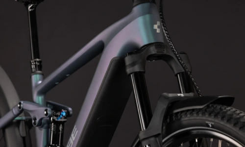 Bicicleta eléctrica Cube Stereo Hybrid ONE44 SLX 800 FE smaragdgrey´n´chrome – detalle 4 | Ebike.es