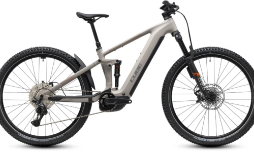 Bicicleta eléctrica Cube Stereo Hybrid ONE44 SLX 800 oatgrey´n´grey – vista lateral | Ebike.es