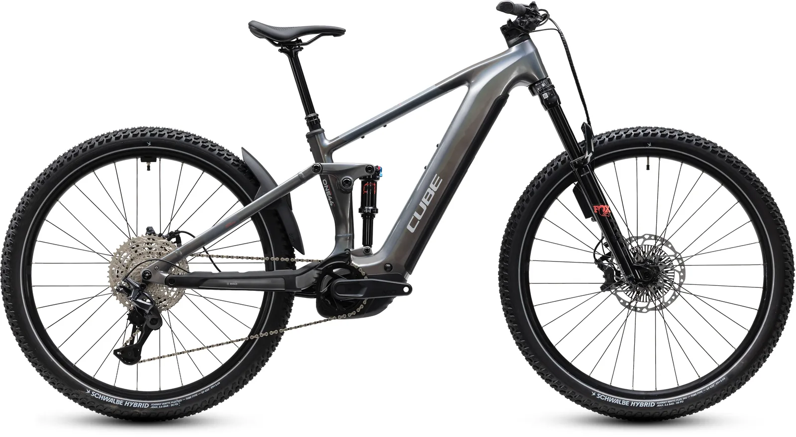 Cube Stereo Hybrid ONE44 SLX 800 Wh prismasilver´n´grey – Bicicleta Eléctrica de Montaña Doble Suspensión 2027 ebike.es Gran tienda de bicicletas eléctricas en España Bicicleta eléctrica Cube Stereo Hybrid ONE44 SLX 800 prismasilver´n´grey – vista lateral | Ebike.es