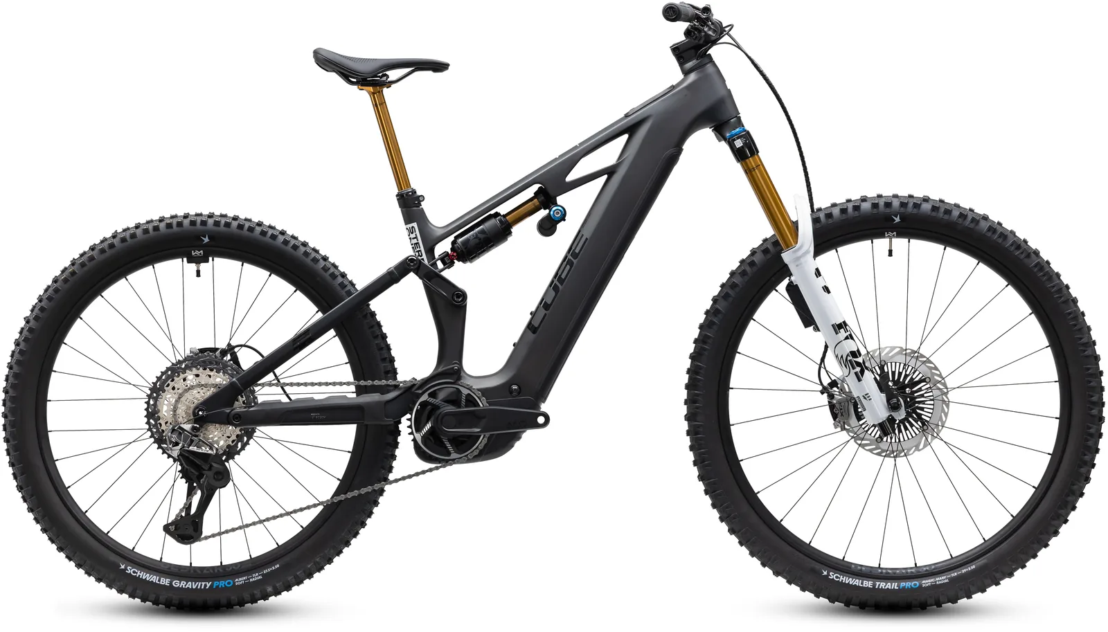 Cube Stereo Hybrid ONE77 HPC AT 800 Wh carbon´n´white – Bicicleta Eléctrica de Montaña Doble Suspensión 2027 ebike.es Gran tienda de bicicletas eléctricas en España Bicicleta eléctrica Cube Stereo Hybrid ONE77 HPC AT 800 carbon´n´white – vista lateral | Ebike.es