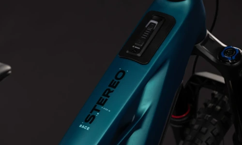 Bicicleta eléctrica Cube Stereo Hybrid ONE77 HPC Race 800 metallicpetrol´n´black – detalle 2 | Ebike.es