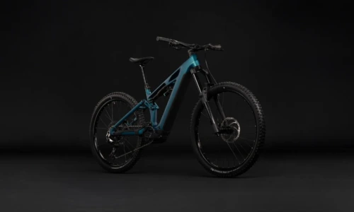 Bicicleta eléctrica Cube Stereo Hybrid ONE77 HPC Race 800 metallicpetrol´n´black – vista frontal | Ebike.es