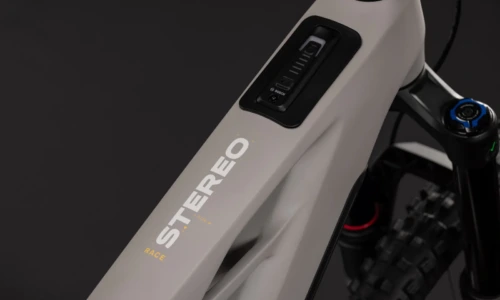 Bicicleta eléctrica Cube Stereo Hybrid ONE77 HPC Race 800 oatgrey´n´yellow – detalle 2 | Ebike.es