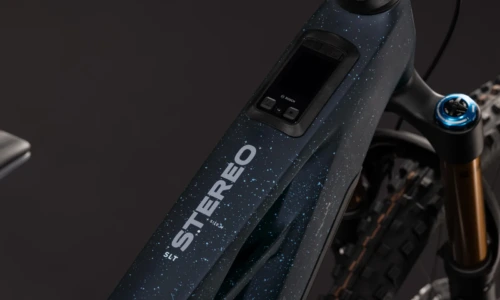 Bicicleta eléctrica Cube Stereo Hybrid ONE77 HPC SLT 800 bluegalaxy´n´grey – detalle 2 | Ebike.es