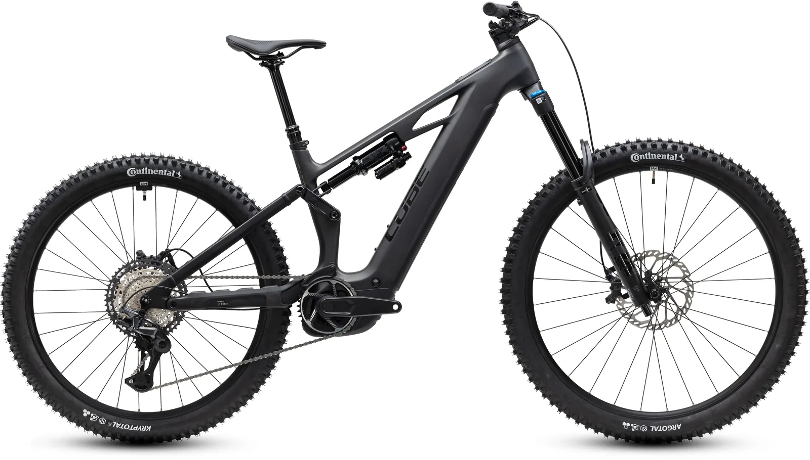 Cube Stereo Hybrid ONE77 HPC SLX 800 Wh blackline – Bicicleta Eléctrica de Montaña Doble Suspensión 2027 ebike.es Gran tienda de bicicletas eléctricas en España Bicicleta eléctrica Cube Stereo Hybrid ONE77 HPC SLX 800 blackline – vista lateral | Ebike.es