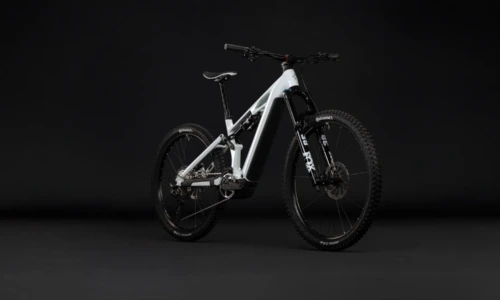 Bicicleta eléctrica Cube Stereo Hybrid ONE77 HPC SLX 800 hintofmint´n´orange – vista frontal | Ebike.es