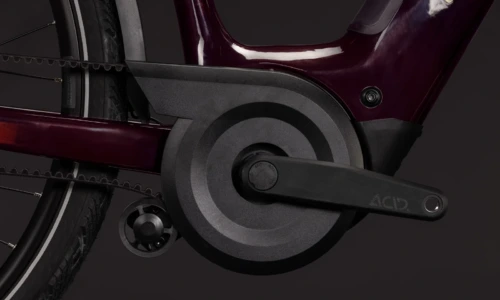 Bicicleta eléctrica Cube Supreme Hybrid C:62 Deluxe SLT 600 liquidred´n´chrome Cuadro abierto – detalle 2 | Ebike.es