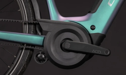 Bicicleta eléctrica Cube Supreme Hybrid C:62 Deluxe SLX 600 polarlight´n´grey Cuadro abierto – detalle 3 | Ebike.es