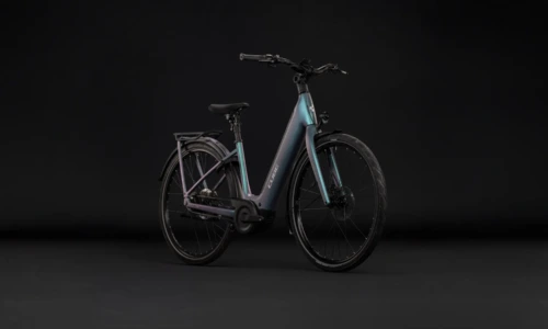 Bicicleta eléctrica Cube Supreme Hybrid C:62 Deluxe SLX 600 polarlight´n´grey Cuadro abierto – vista frontal | Ebike.es