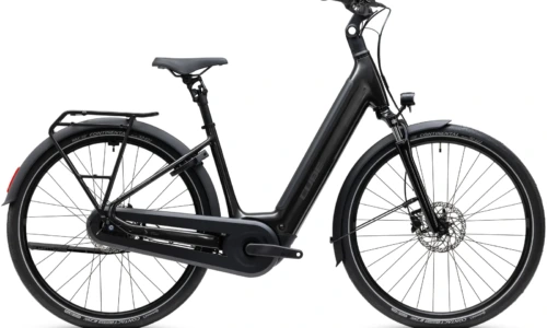 Bicicleta eléctrica Cube Supreme Hybrid Comfort ONE 600 gunmetal´n´reflex Cuadro abierto – vista lateral | Ebike.es