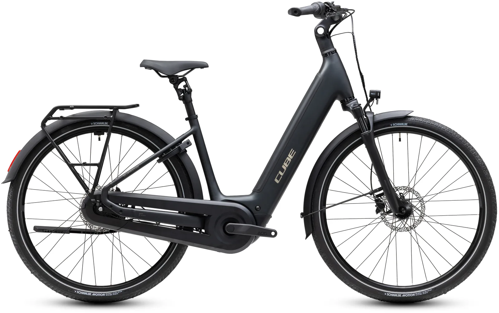 Cube Supreme Hybrid Comfort Pro 600 Wh grey´n´chrome – Bicicleta Eléctrica Urbana 2027 Cuadro abierto
