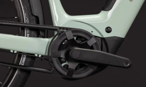 Bicicleta eléctrica Cube Supreme Hybrid Deluxe ONE 600 aloegreen´n´reflex Cuadro abierto – detalle 3 | Ebike.es