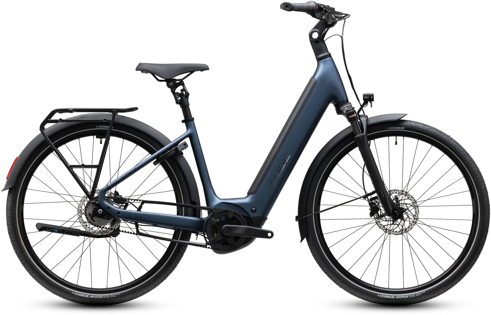 Cube Supreme Hybrid Deluxe ONE 600 Wh navyblack´n´black – Bicicleta Eléctrica Urbana 2027 Cuadro abierto
