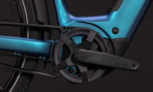 Bicicleta eléctrica Cube Supreme Hybrid Deluxe Pro 600 nebula´n´blue Cuadro abierto – detalle 3 | Ebike.es