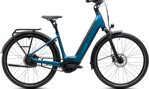 Bicicleta eléctrica Cube Supreme Hybrid Deluxe Pro 600 nebula´n´blue Cuadro abierto – vista lateral | Ebike.es
