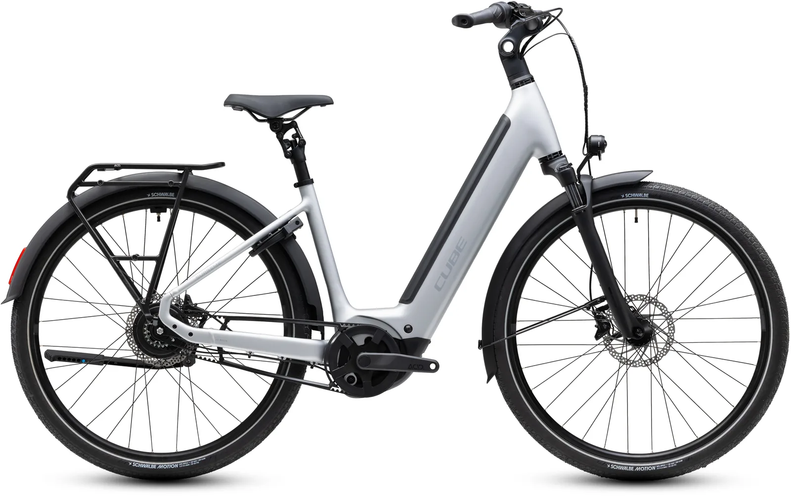 Cube Supreme Hybrid Deluxe Pro 600 Wh silverstar´n´reflex – Bicicleta Eléctrica Urbana 2027 Cuadro abierto