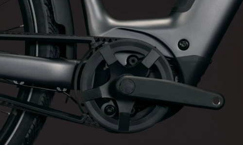 Bicicleta eléctrica Cube Supreme Hybrid Deluxe SLT 600 slabgrey´n´chrome Cuadro abierto – detalle 3 | Ebike.es