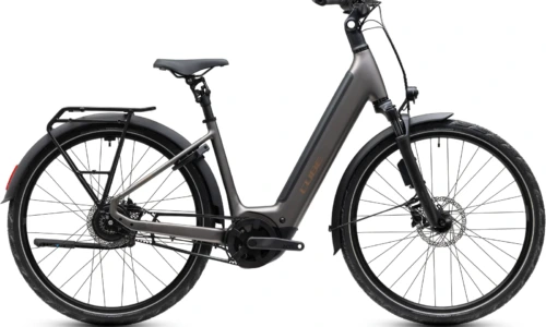 Bicicleta eléctrica Cube Supreme Hybrid Deluxe SLX 600 teak´n´chrome Cuadro abierto – vista lateral | Ebike.es