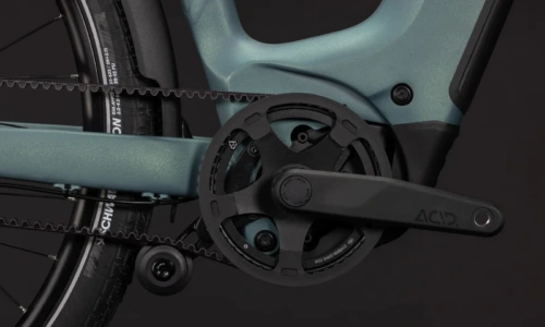Bicicleta eléctrica Cube Touring Hybrid Deluxe SLX 800 greengranit´n´green Cuadro abierto – detalle 3 | Ebike.es