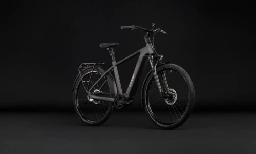 Cube Touring Hybrid Deluxe SLX 800 Wh slabgrey´n´chrome – Bicicleta Eléctrica Trekking 2027 Barra alta ebike.es Gran tienda de bicicletas eléctricas en España 9 Bicicleta eléctrica Cube Touring Hybrid Deluxe SLX 800 slabgrey´n´chrome Barra alta – vista frontal | Ebike.es