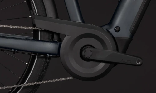 Bicicleta eléctrica Cube Touring Hybrid ONE 600 grey´n´coolgrey Cuadro semiabierto – detalle 3 | Ebike.es