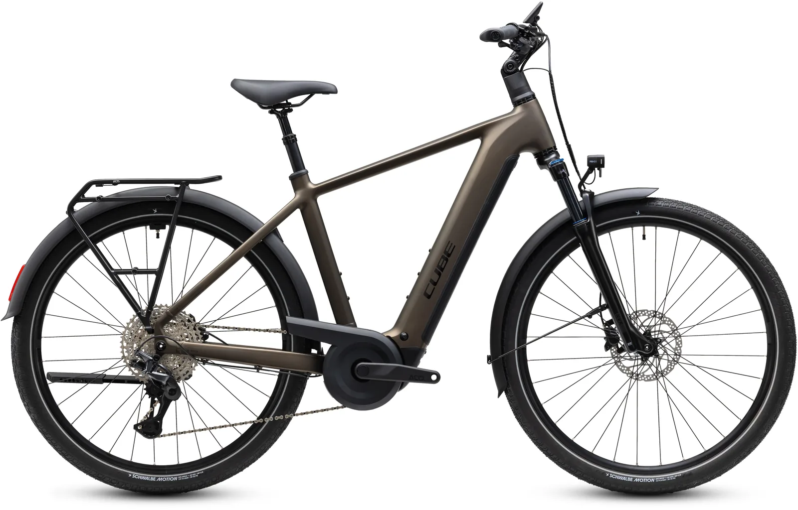 Cube Touring Hybrid Pro 800 Wh metallicumbra´n´black – Bicicleta Eléctrica Trekking 2027 Barra alta ebike.es Gran tienda de bicicletas eléctricas en España Bicicleta eléctrica Cube Touring Hybrid Pro 800 metallicumbra´n´black Barra alta – vista lateral | Ebike.es
